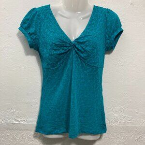 Vintage Y2K INC International Concepts Babydoll Top Coquette Girl Teal Fairy S